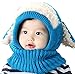 TAORE Baby Girls Boys Winter Hat Scarf Earflap Hood Scarves Skull Caps (Blue)
