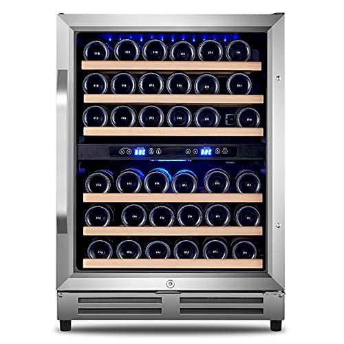 Karcassin 24 Inch Wine Cooler Refrigerator, 46 Bottle Builtin