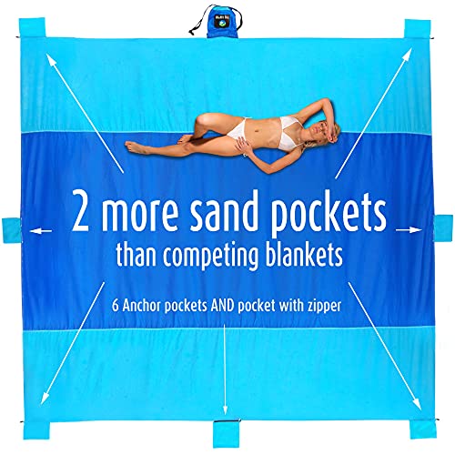 10' X 9' Our Sandless Beach Mat is Oversized and is a Great Blanket