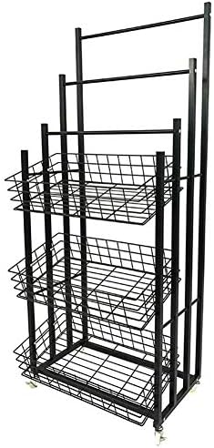 Umbrella Stand ZGL Umbrella Rack Iron Art Shelf Supermarket Shelves Door Storage Display Umbrella rack Landing Umbrella Shelf (Color : BLACK)