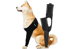 Suitical Recovery Sleeve for Dogs - Interchangeable, Single Sleeve Front Leg Protection for Post-Surgery, Hot Spots, or Skin Issues - Breathable, Machine Washable - L Black - Chest: 25.2-33.1 in