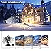 ALOVECO Christmas Snowflake Projector Lights, Rotating LED Snowfall Projection Lamp with Remote Control, Outdoor Waterproof Sparkling Decorative Lighting for Halloween Xmas Party (Warm White 3000K)