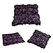 WOMHOPE Set of 2 Pcs 3D Solid Color Satin Rose Flower Square Pillowcase Bed Sofa Cushion Pillow Case Arts Decorative Cover Rose Flowers Throw Pillow Covers Protector(Purple 2)