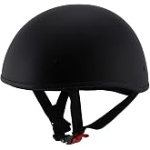Milwaukee Performance Helmets MPH9710DOT Dot Approved Bare Bones Matte Black Half Motorcycle Helmet