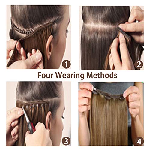 Vesunny 16 Double Weft Hair Extensions Remy Human Hair 6 Medium