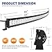 LEDKINGDOMUS Led Light Bar 300W 52 inches Curved Light Bar & 2pc 4 inches 18W Flood Light Pods & Switch Wiring Harness Compatible for Pickup, Truck, Car, ATV, 4x4, 4WD, Off Road Driving Light