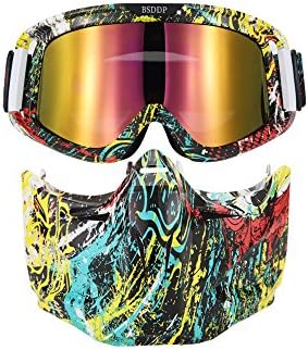Techecho Motorcycle Knight Equipment Cross Country Goggles Ski Goggles Cycling Glasses Outdoor Sandproof Motorcycle Mask Face Windbreaker
