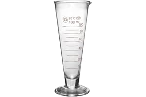 AIMEE_JL Professional Lab Graduated Measuring Cup with Spout 100ml Wide Mouth Glass Conical Beaker Thickened Borosilicate Beaker Heat Resistant (100ml) Transparent