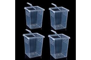 DQITJ 4 Pcs Insect Spider Terrariums Breeding Box Hatching Container Small Reptile Arboreal Spider Mantis Scorpion Centipede Acrylic Breeding Box