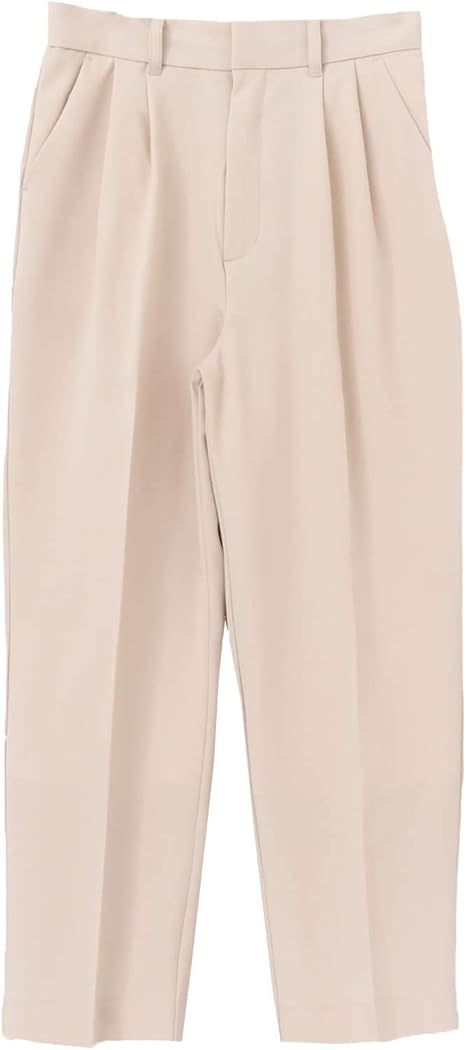 Amazon ケービーエフ パンツ タックテーパードパンツ レディース Kb95 24j140 Beige One ロングパンツ 通販