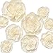 Ling's Moment Paper Flower Decorations, 9 X Cream White Flowers(12''-6''), Handmade Giant Crepe Paper Flowers for Wall Nursery Wedding Baby Shower Birthday Centerpiece Photo Backdrop