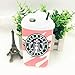 Pink Coffee Cup Case for iPhone 8 /iPhone 7,3D Cartoon Animal Cute Soft Silicone Rubber Character Cover,Food Funny Design Kawaii Fashion Cool Fun Protective Skin for Kids Child Teens Girls(iPhone8/7)