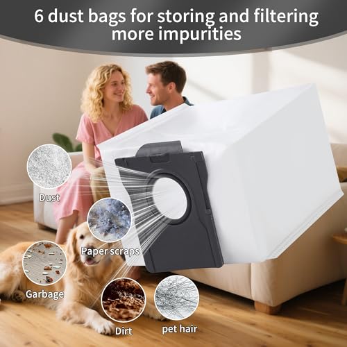 Accessories for Dreame L10s Pro Ultra Heat/L10s Ultra Gen 2/X30 Ultra/Mova E30 Ultra,Includes 6 Hand Towels, 6 Side Brushes, 6 Vacuum Bags, 4 Filters, 1 Main Brush, 1 Small Brush