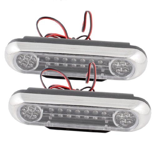 uxcell 2 Pcs DC 12V White 28 LED Car DRL Daytime Running Light Head Lamp