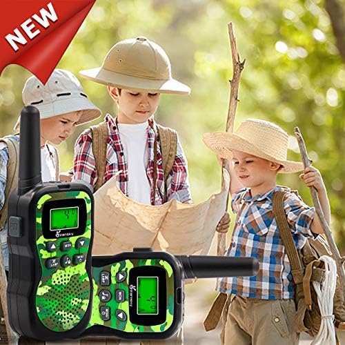 Vansky Walkie Talkies for Kids, 2019 Newest Kids Toys 4 5 6 7 8 Age Boy Girl Long Range 22 Channel Built-in Flashlight 2 Way Radio Best Gifts Games, Outdoor Adventure, Camping, Hiking (Camo Green)