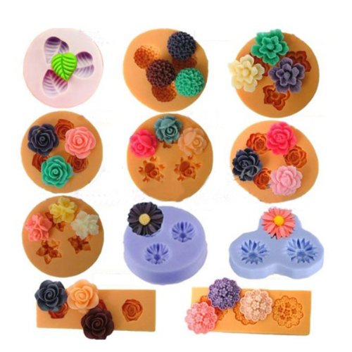Chocolate Jelly 3D Mini Silicone Fondant DIY Flower Cake Mold