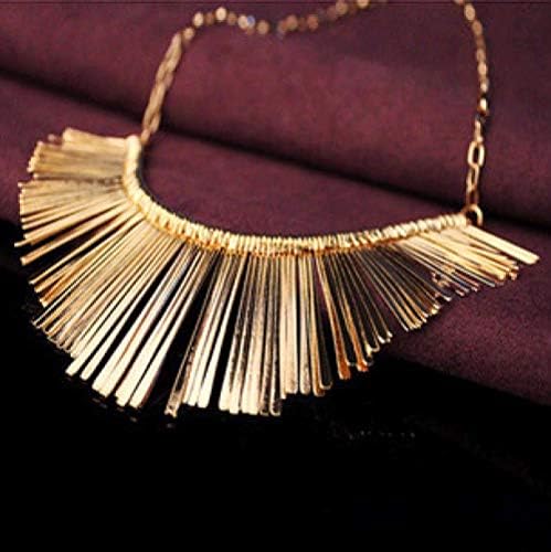 SUNMM Delicate And Beautiful Women Statement Necklaces ; Pendants Tassel Choker Necklace Goddess Essential Jewelry, Gold