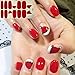 WOKOTO 6 Sheets Adhesive Nail Art Polish Sticker Strips With 1Pcs File Winter Nail Wraps Decals Manicure Kits For Christmas