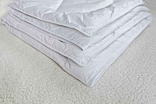 Down Alternative Duvet Comforter 100% Peruvian Alpaca Wool Fill - All-Season Hypoallergenic Thermal Control - All natural sustainable, Full/Queen