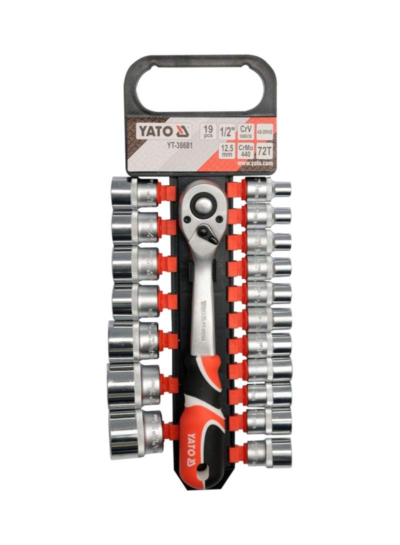 YATO YT-38681 - Socket Set 1/2" 19pcs