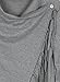 Ezcosplay Chic Long Sleeve Solid Asymmetric Hem Tassel Shirt Tops for Women Gray