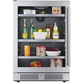 Avallon ABR242SGLH 24 Inch Wide 140 Can Energy Efficient Beverage Center with LED Lighting, Double Pane Glass, Touch Control Panel and Left Swing Door
