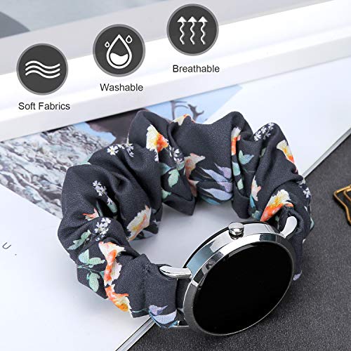 SAMYERLEN 20mm Scrunchie Watch Band Compatible with Samsung Galaxy Watch Active/Active2 40mm/44mm, Elastic Fabric… - Image 4