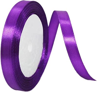 HONGCI 10mm Purple Satin Ribbon 22m Gift Wrapping Ribbon