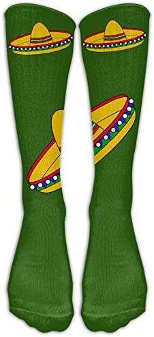 Mexican Straw Hat Novelty Unisex Stockings Men's&women's High Socks One Size