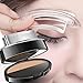 Wenbit EyeBrow Stamp in 3 Shapes and 2 Tone Brow Powder - Perfect, Natural-Looking in Seconds (Ash Black + Light Brown)