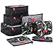HiDay 7 Set Travel Organizer Bag System, 3 Packing Cubes, 3 Pouches,1 Shoes Bag