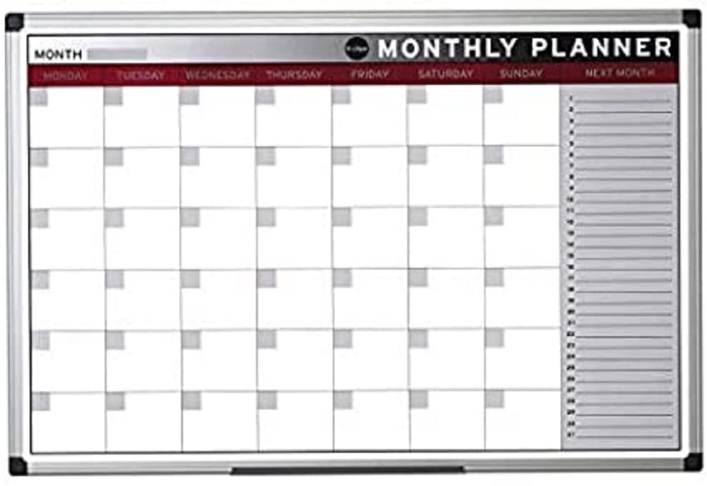 Bi-Office GA0336790 Earth-It Aluminum Frame Month Planer