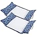 Aqua Monterey Hammock 2 Pack, 4-in1- Multi-Purpose Inflatable Pool Float, Portable, Premium Fabric, Fade, & Stain Resistant, Blue.