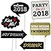 Joyin Toy New Year Eve 2018 Glittered Photo Booth Props for New Year Eve Party Supply Party Favor