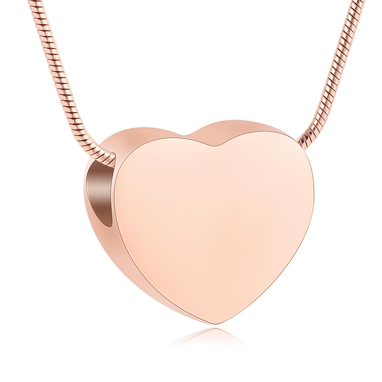 VCCWYQK Cremation Jewelry Neckalce for Ashes - Heart Pendant Memorial Urn Necklace Ashes Holder Stainless Steel Personalized Keepsake (C)
