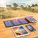 Solar Phone Charger, 25000mAh Portable External Battery Power Bank with 4 Foldable Solar Panels,Dual 5V/2.1A USB Output,Flashlights/Splashproof/Dustproof/Shockproof