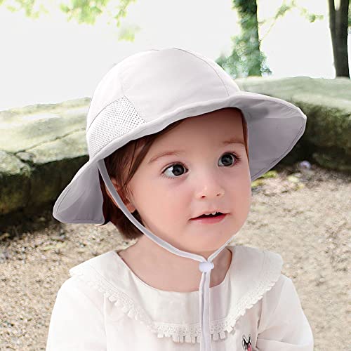 SimpliKids Beach Fishing SPF Sun Bucket Hats for Kids White SPF Sun Hat