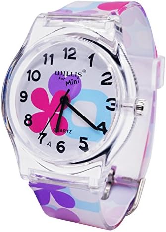Willis Plastic Strap Girls Watch Quartz Analogue Watch Child Girl Waterproof PVC 3 Styles