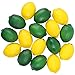 Woooow 12pcs Fake Lemon Artificial Fruits Lifelike Lemons Simulation Lemon Green and Yellow Lemon Mixed Set for Home Fruit Shop Supermarket Desk Office Or Props