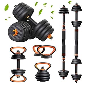 Multifunctional Dumbbells Sets, Weight Adjustable Dumbbell, Barbell Fitness Equipment With Connecting Rod Kettlebells Push Up Stand 22lb, 33lb, 44lb, 55lb, 66lb, 77lb, 88lb(Size:88lb)