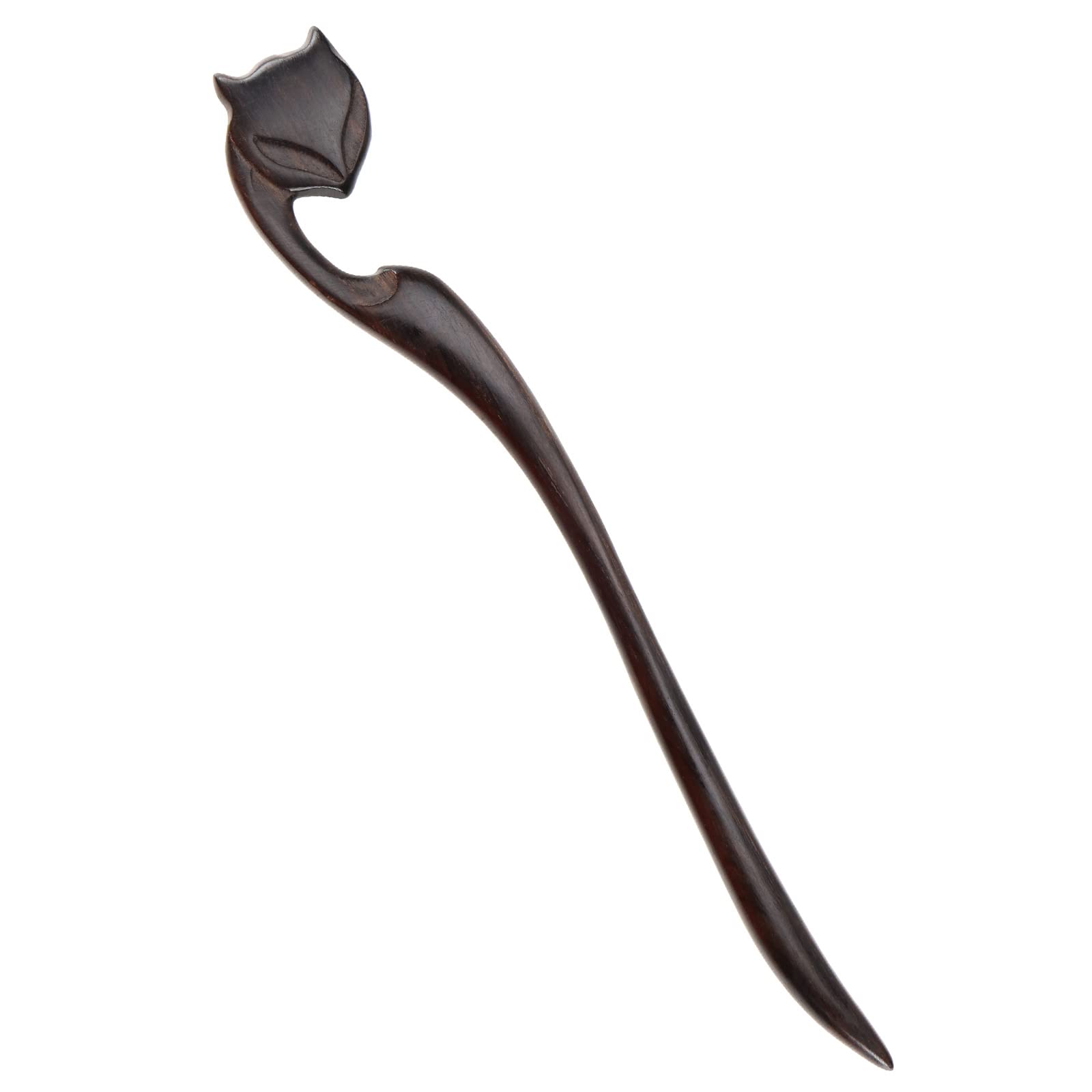 YINETTECH Wooden Fox Hair Stick Vintage Hair Fork Updo Hair Pin Traditional Chignon Pin Hair Accessories for Women Full Updos Low Bun Hairstyles