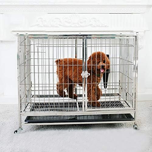 丈夫な犬用ケージ B07zhc6xsf サイズ 犬クレート組み立てはステンレススチールドッグケージ厚さのステンレススチールペットケージ室内犬中小犬二つ折り おもちゃ 丈夫 B07zhc6xsf 楽器 音響機器 78 50 72cm