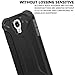 WOLLONY Galaxy S4 Case, Rugged Hybrid Dual Layer Hard Shell Armor Protective Back Case Shockproof Cover for Galaxy S4 Case - Slim Fit - Heavy Duty - Impact Resistant Bumper(Black)