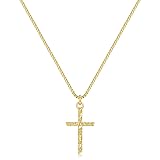 Joxevyia Cross Necklace for Women 14K Real Gold