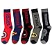 LETANG Superhero Dress Socks Captain America Men Socks,Superman,Batmen,Punisher,Deadpools,Cozy Cotton Socks Size10-13（5 Pack