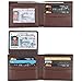 RFID Blocking Cowhide Leather Bifold Wallet for Men with 2 ID Windows(2 ID Window Coffee)