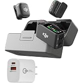 DJI Mic 3 (2 TX + 1 RX + Charging Case), Wireless Microphone for iPhone/Camera/Android, Ultralight, Adaptive Gain Control for Balanced Volume, Dual Band Anti-Interference, Vlog, Wall Charger