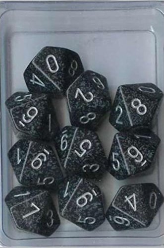 Chessex Manufacturing 25118 Ninja Speckled - Ten Sided Die D10