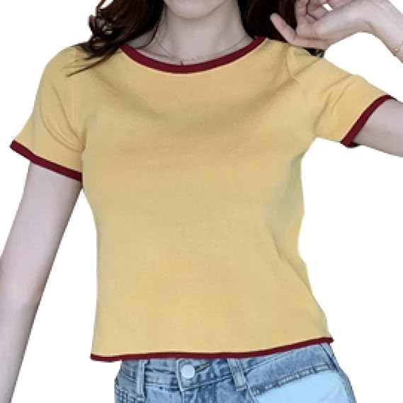 Amazon Tシャツ カットソー レディース S L 無地 春 夏 プルオーバー クルーネック 半袖 ハーフスリーブ シンプル スリム Ol オフィス 通勤 通学 Tシャツ カットソー 通販