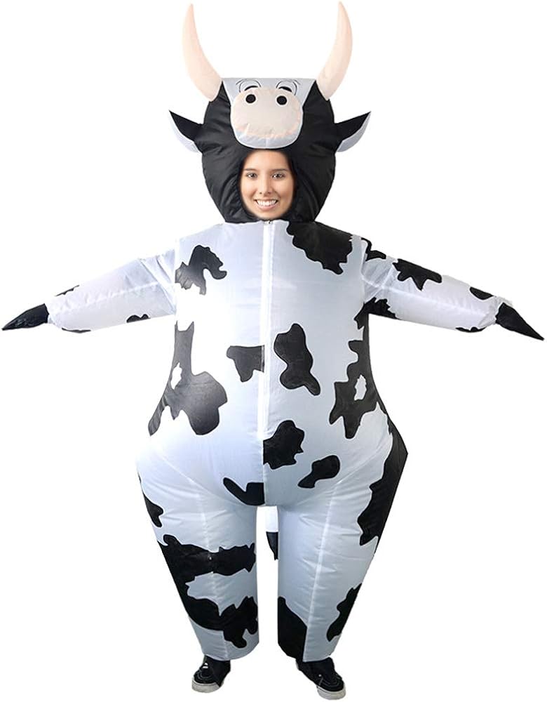 RHYTHMARTS Inflatable Costume Cow Fancy Dress Cosplay Farm